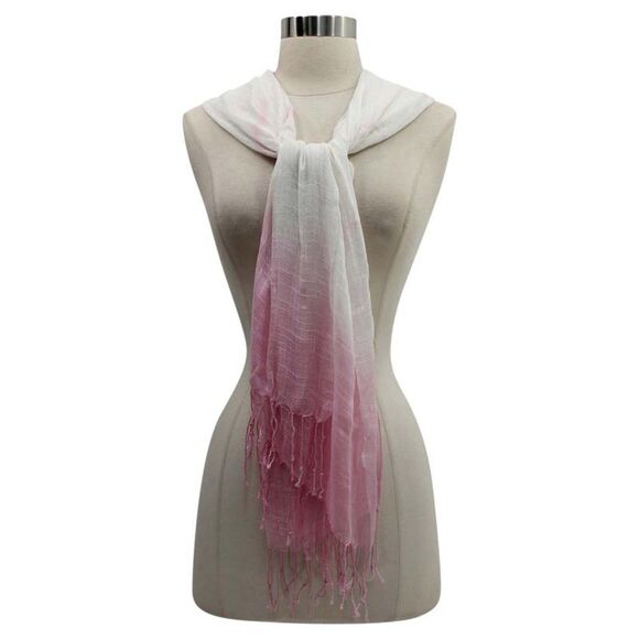 Ombre Long Scarf Wrap With Fringe - Picture 3 of 8
